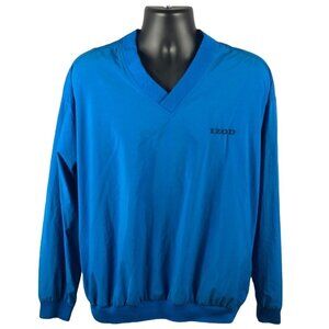 IZOD golf windbreaker v-neck Blue pullover size medium Long Sleeve
